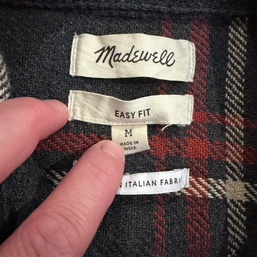 Madewell Brushed Easy Shirt-Jacket in Italian Fabric • size medium • NT033 - Picture 7 of 13